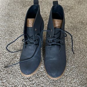 Women’s Nautical suede wedge boots